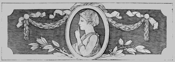 Plate 49.—Panel from back of Riesener's bureau, made for Stanislas Leczinski, with figure of Secrecy.  