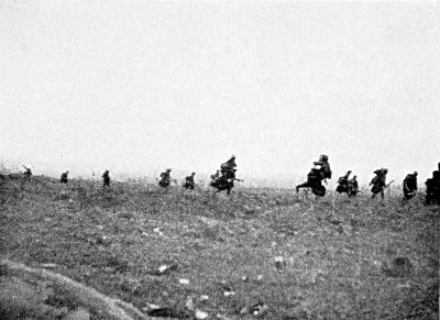 OVER THE TOP AT MARTINPUICH, SEPT. 15, 1916. I PHOTOGRAPHED THIS SCENE AT 5.20 IN THE MORNING