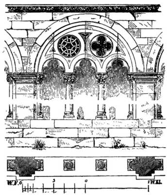 PLAN AND ELEVATION OF ONE BAY OF CLOISTER, DOMINICAN CONVENT, RAGUSA