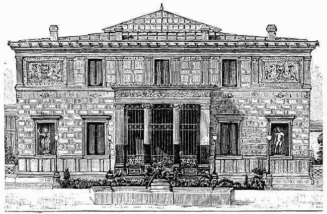 THE POMPEIIAN HOUSE, AVE. MONTAIGNE. BUILT IN 1866, FOR PRINCE NAPOLEON.