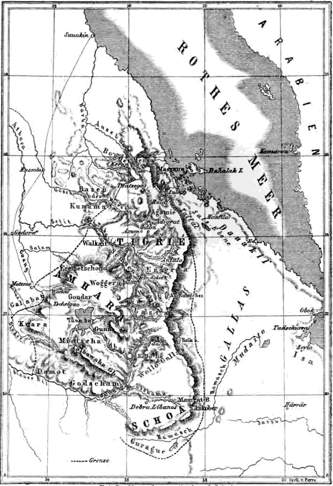 Uebersichtskarte von Abessinien