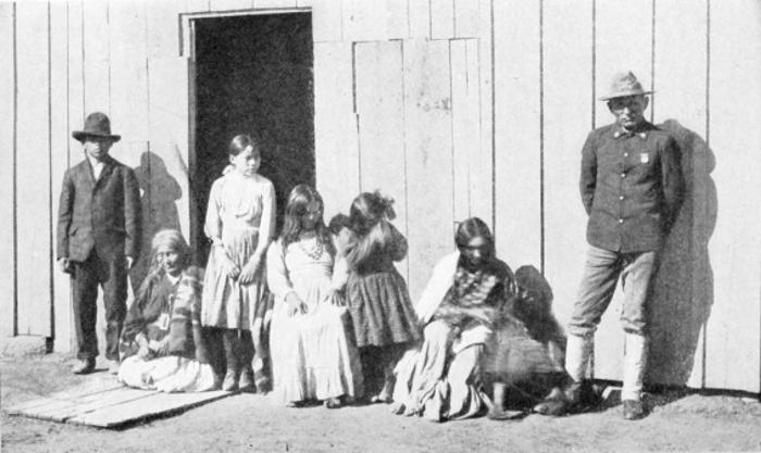 Naiche, His Mother, His Two Wives and His Children