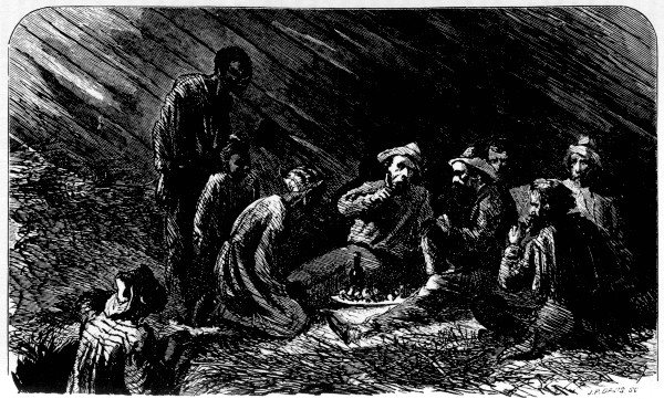 Escaping Prisoners fed by Negroes in their Master's Barn.