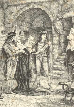 “‘Henceforth mine own lady-mother is the mistress of this castle, and whoever speaks a rude word to her offends the Freiherr von Adlerstein’”—Page 126