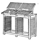 Fig. 23. Double Stand with working cases held on iron brackets.