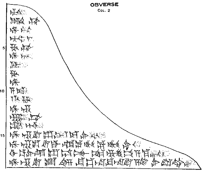 Plate of cuneiform tablet.