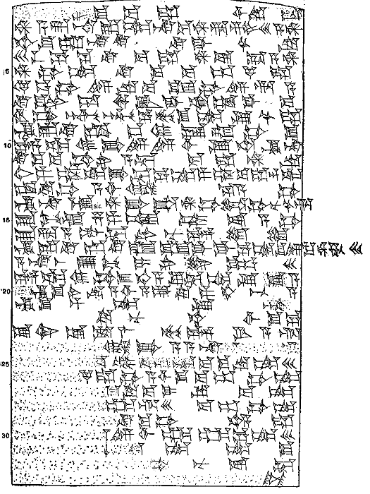 Plate of cuneiform tablet.