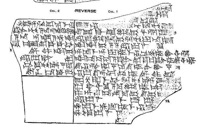 Plate of cuneiform tablet.