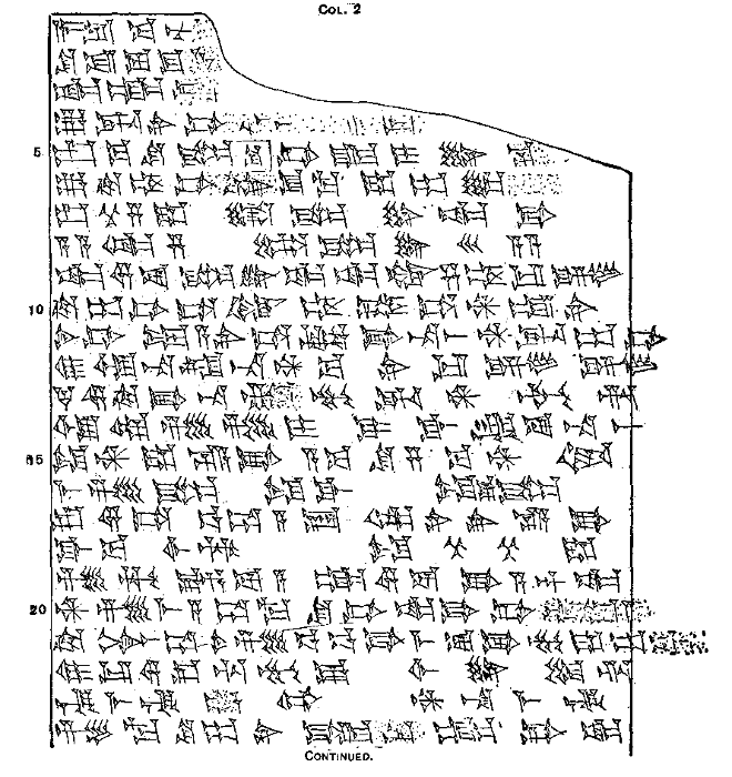 Plate of cuneiform tablet.