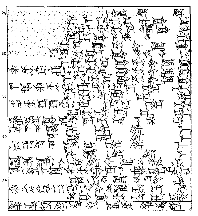 Plate of cuneiform tablet.