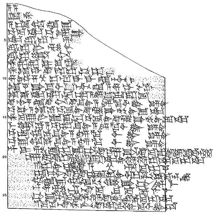 Plate of cuneiform tablet.