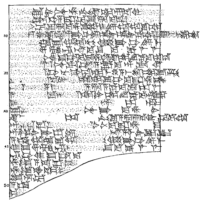 Plate of cuneiform tablet.