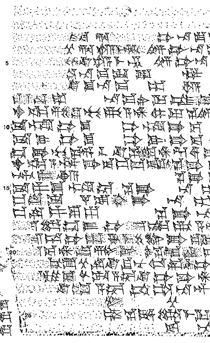 Plate of cuneiform tablet.