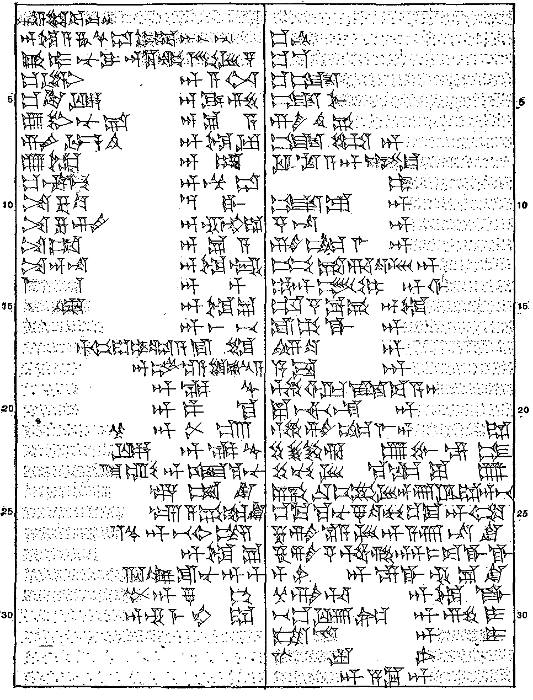 Plate of cuneiform tablet.