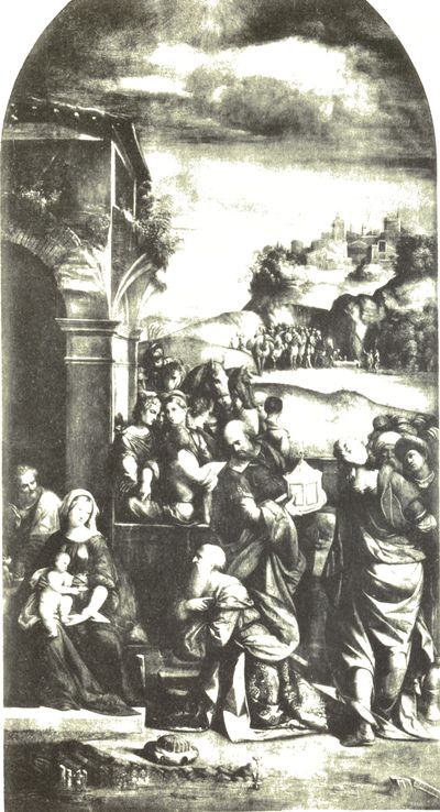 The Adoration of the Magi.