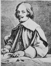 Portrait of Jacques Callot  Engraved by Vosterman after the painting of  Van Dyck