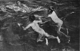 In the Metropolitan Museum of Art.  The Swimmers  From a painting by Sorolla