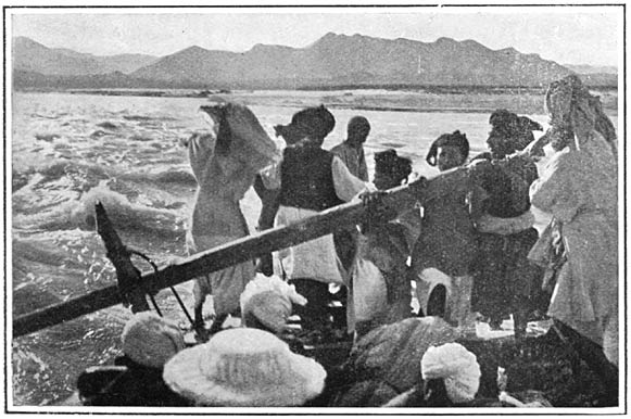 Ferrying across the River Indus