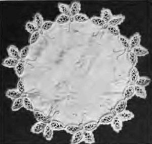 HONITON LACE DOILY.