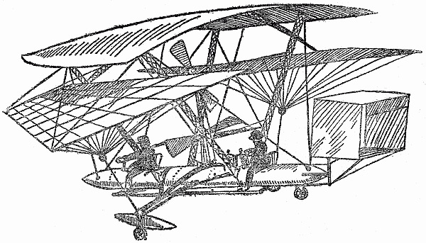 THE NEW BRITISH ARMY AEROPLANE: ROUGH SKETCH DRAWN BY LIEUT. KARL STRAUS, OF THE GERMAN SECRET SERVICE.