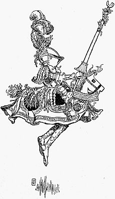 [Knight on hobby horse]