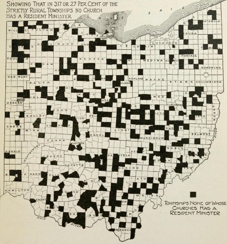 Showing That in 317 or 27 Per Cent of the Strictly Rural Townships No Church Has a Resident Minister