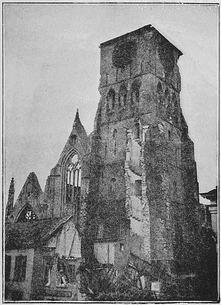 (Newspaper Illustrations) THE PARISH CHURCH AFTER THE FIRST DAYS OF THE BOMBARDMENT