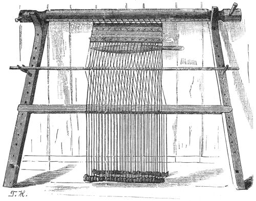 OLD NORSE LOOM. FROM FANE NEAR BERGEN.