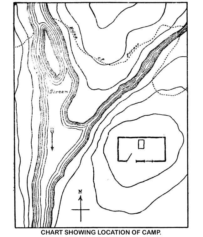 CHART SHOWING LOCATION OF CAMP.