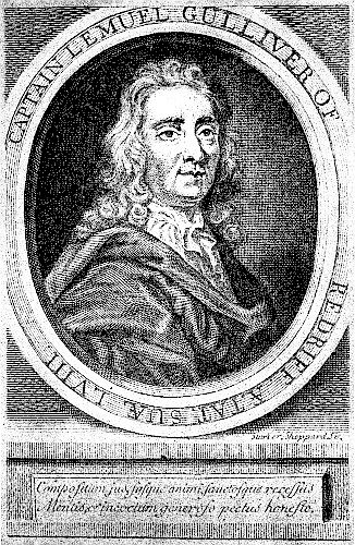 Frontispiece to the First Edition of "Gulliver's Travels" a Portrait Engraved in Copper of Captain Lemuel Gulliver of Redriff