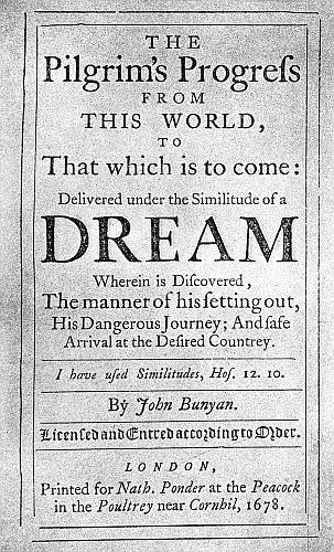 Facsimile of the Title Page of the First Edition of "The Pilgrim's Progress"