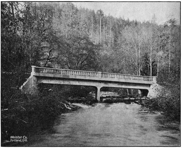 ONE OF NINE REINFORCED CONCRETE BRIDGES IN THE BEAVER CREEK VALLEY, COLUMBIA COUNTY, ON THE COLUMBIA RIVER HIGHWAY BETWEEN RAINIER AND CLATSKANIE. ALL BUILT IN 1917 AND 1918