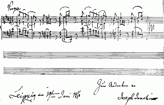 Autograph of Joseph Joachim