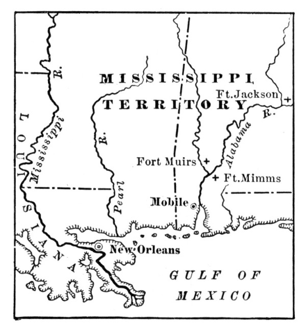 Map Illustrating Two of Andrew Jackson's Campaigns.