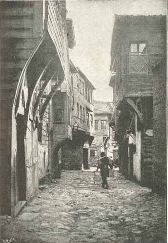 An old street, Constantinople.  (From a photograph by Fradelle and Young)