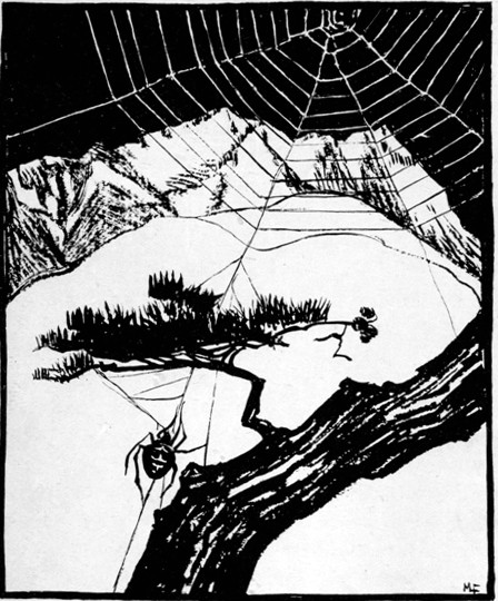 HE SAID FAREWELL TO THE SKY COUNTRY AND LET HIMSELF DOWN TO EARTH—BY ONE OF HIS OWN STRANDS OF YARN