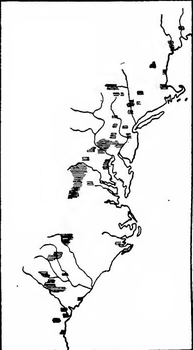 Principal Areas of German Settlement before 1763.