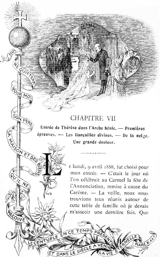 NUL NE QUITTERA POUR MOI SON PÈRE SA MAISON ET SES BIENS QU'IL NE REÇOIVE LE CENTUPLE EN CE TEMPS PRÉSENT ET DANS LE SIÈCLE A VENIR LA VIE ÉTERNELLE. MARC X. XXX