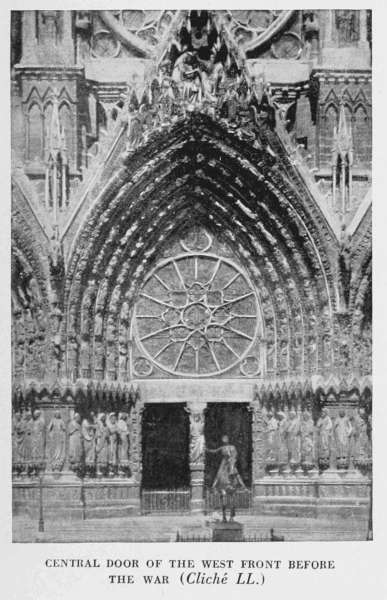 CENTRAL DOOR OF THE WEST FRONT BEFORE THE WAR (Cliché LL.)