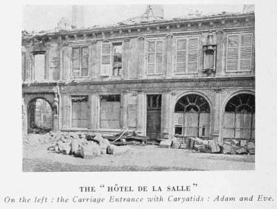 THE "HÔTEL DE LA SALLE" On the left: the Carriage Entrance with Caryatids: Adam and Eve.