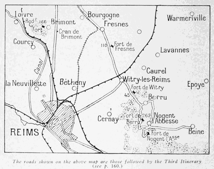 The roads shown on the above map are those followed by the Third Itinerary (see p. 160).