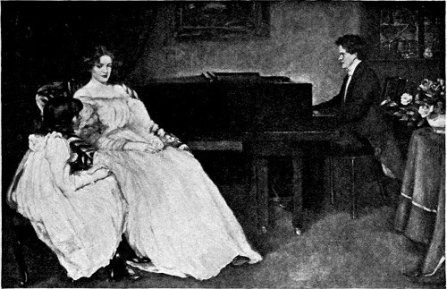 "THE MOONLIGHT SONATA."  From the Picture by Ernst Oppler.  By permission of the Berlin Photographic Company, 133, New Bond Street, London, W.  Copyright, 1900, by Photographische Gesellschaft.