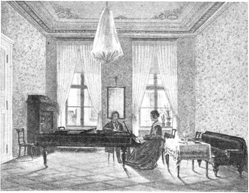 "SCHUMANN AND ROBENA LAIDLAW."  From the Water-Colour Drawing by J. Raabe.