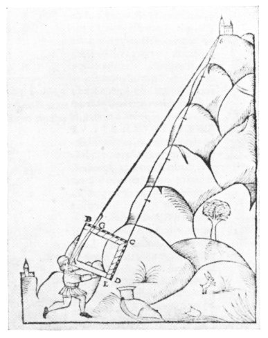 The Quadrant Used for Altitudes Finaeus's "De re et praxi geometrica," Paris, 1556