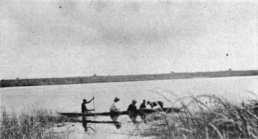 Crossing the Kafue River in a Native Dugout.