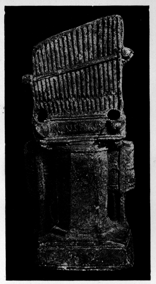 TERRA-COTTA MODEL OF HYDRAULIC ORGAN. CIR. 150 A.D. CARTHAGE MUSEUM. FROM HERMANN SMITH'S The Making of Sound in the Organ and in the Orchestra.