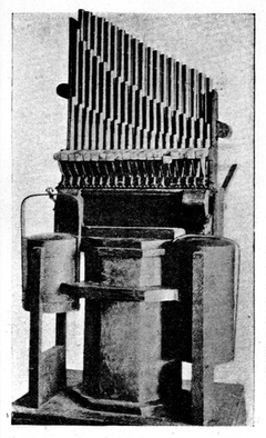 REV. F. W. GALPIN'S WORKING REPRODUCTION OF THE ROMAN HYDRAULUS. FROM HERMANN SMITH'S The Making of Sound in the Organ and in the Orchestra.