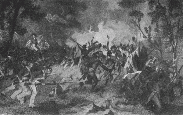 The battle of Tippecanoe. From a print in the New York Public Library.