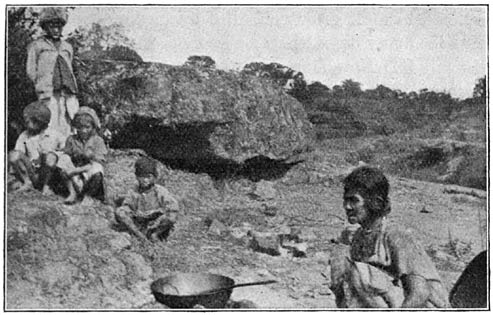 A Khasi Industry—Frying Fish in the Open Air.