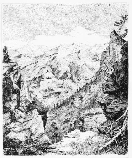 Plate XXIII.  Page 161.  IBEX-HUNTING—A SKETCH IN THE SIERRA BERMEJA.